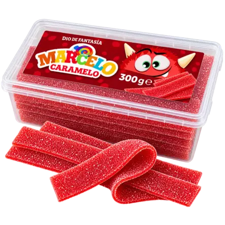 Marcelo Caramelo Mansikkaremmi 300 g - Karkkipakkaukset - 100696 - 1